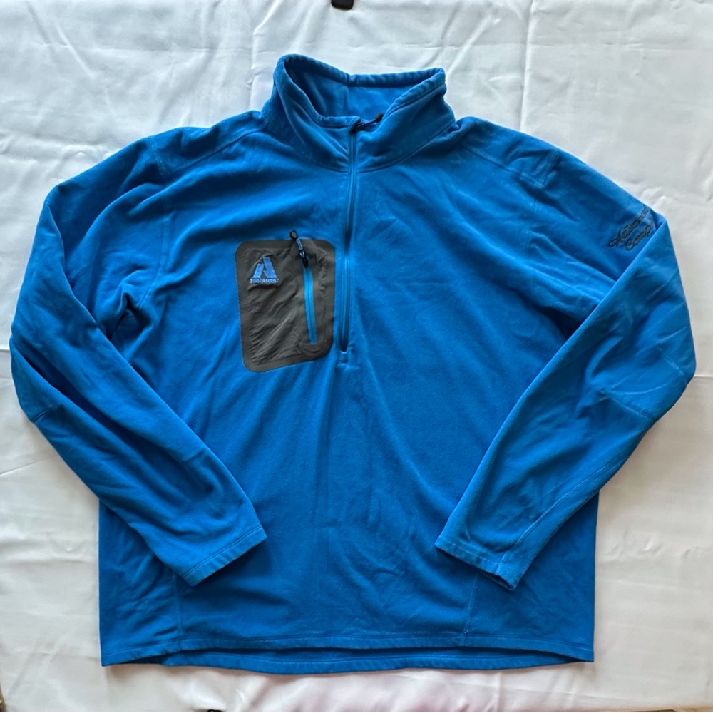 Eddie Bauer First Ascent 1/4 zip long sleeve blue fleece pullover men’s 2x